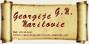 Georgije Marilović vizit kartica